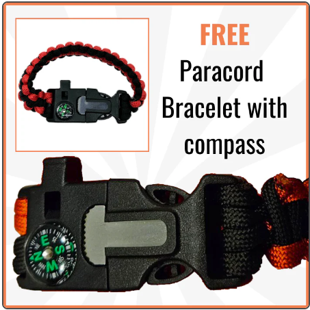 Free Paracord Bracelet Compass